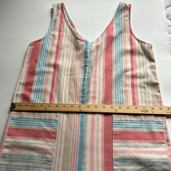 Robert Louis Linen Rayon Blend Cropped Striped Jumpsuit - Picture 7 of 9